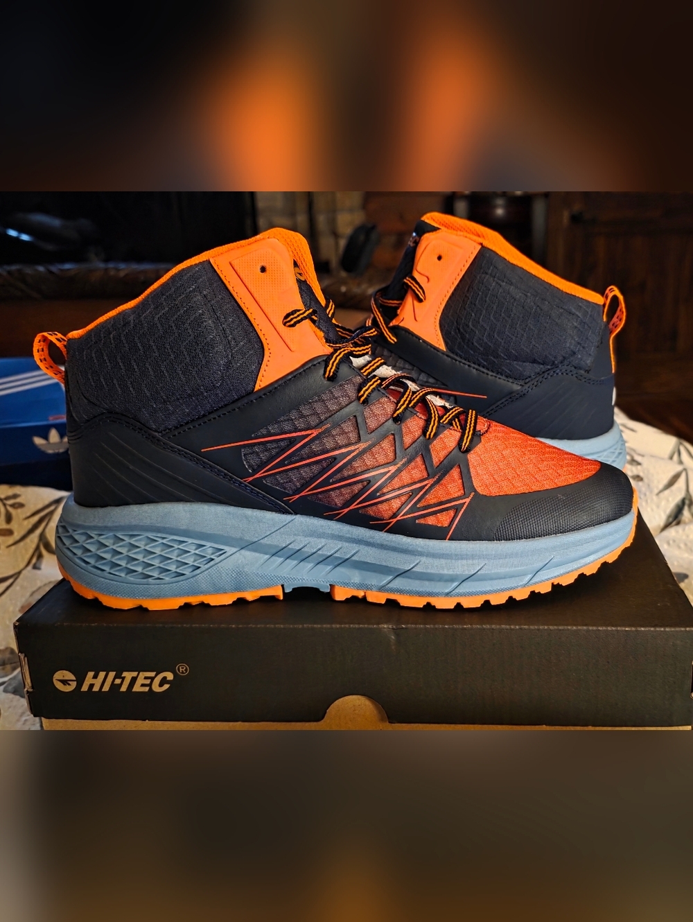 Hi-Tec Men’s Orange and Black Trail Running Shoes - Picture 8 of 8